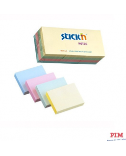 Bloczki STICK"N 38x51mm mix pastelowy 12bloczków x 100 kartek 21531