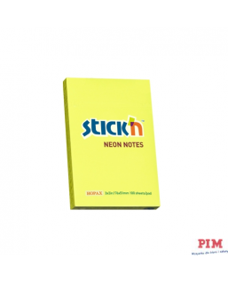 Bloczek STICK"N 76x51mm żółty neon 100k 21132