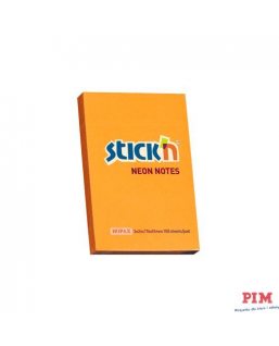 Bloczek STICK"N 76x51mm pomarańczowy neon 100k 21160 STICK"N