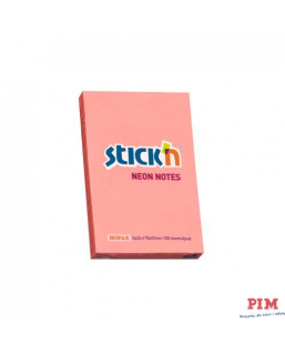 Bloczek STICK"N 76x51mm różowy neon 100k 21162 STICK"N