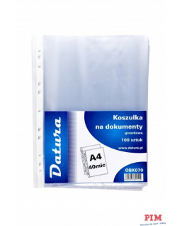 Koszulki groszkowe A4 40mic DATURA groszkowe (100szt)