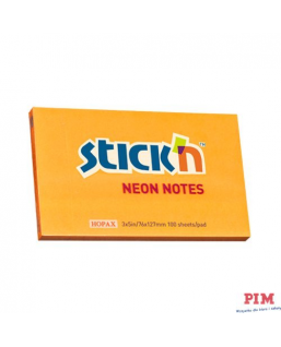 Bloczek STICK"N 127x76mm pomarańczowy neonowy 100k 21168 STICK"N