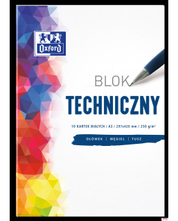 Blok techniczny OXFORD A3 10k 250G biały 400093232