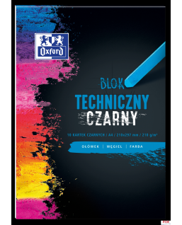 Blok techniczny OXFORD A4 10k 210G czarny 400093231