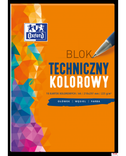 Blok techniczny OXFORD A4 10k 225G kolor 400093230