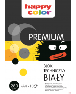 Blok techniczny biały 250g A4 HAPPY COLOR 3725 2030-0