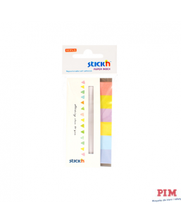 Zakładki papierowe 45x15mm 6 kolorów CANDY 180 kartek STICK"N