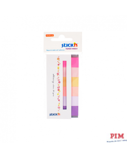 Zakładki papierowe 45x15mm 6 kolorów SPRING 180 kartek STICK"N