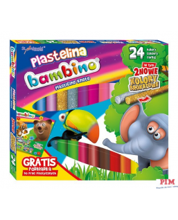 Plastelina BAMBINO 24 kolorów podkładka GRATIS St.Majewski