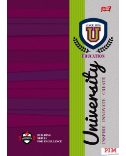 Brulion w twardej oprawie A4 96k. krata UNIPAP