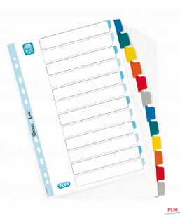 Przekładki kartonowe A4 MYLAR 1-12 kolor ELBA 100204953