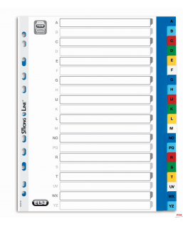 Przekładki A4 MAXI A-Z kolor PP alfabetyczne ELBA 100204733