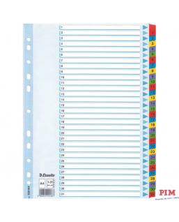Przekładki kartonowe MYLAR A4 1-31 100164 białe ESSELTE