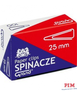 Spinacz T-25 mm GRAND trójkątny 10op x 100sztuk 110-1385