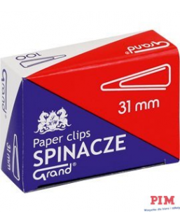 Spinacz T-31 mm GRAND trójkątny 10op x 100sztuk 110-1387
