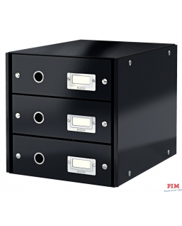 Pojemnik z 3 szufladami LEITZ C&S czarny 60480095