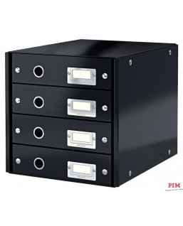 Pojemnik z 4 szufladami LEITZ C&S czarny 60490095