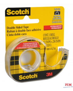 Taśma dwustronna przezroczysta 12x6m na podajniku 3M SCOTCH 136D