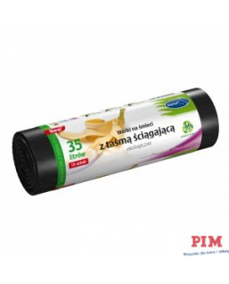 Worki na śmieci_ekologiczne 35L_15szt. z_taśmą (LDPE) STELLA WNS-4249