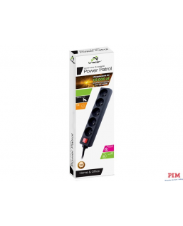 Listwa TRACER PowerPatrol czarna 5m 5 gniazd TRL-100C PowerPatrol
