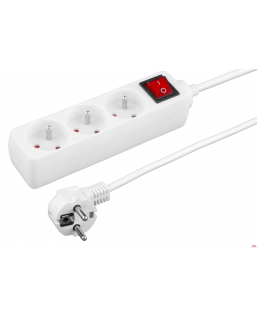 Listwa przep.TITANIUM TL124 3g.15m biała UW uziemienie+włącznik