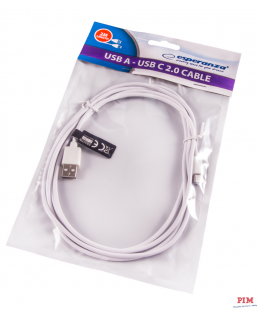 Kabel USB 2.0 TYP C 2m biały EB227W ESPERANZA