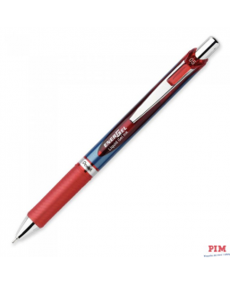 Cienkopis kulkowy PENTEL ENERGEL BLN75 czerwony z płynnym tuszem żelowym