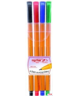 Cienkopis RYSTOR RC-04 etui 4szt. 403-220