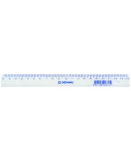 Linijka DONAU, 20cm, zawieszka, transparentna