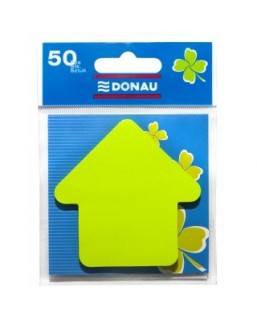 Bloczek samoprzylepny DONAU, 1x50 kart., strzałka,  zawieszka, zielony