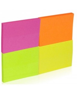Bloczek samoprzylepny DONAU, notes, 38x51mm, 4x50 kart., neonowe