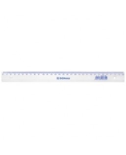 Linijka DONAU, 30cm, transparentna