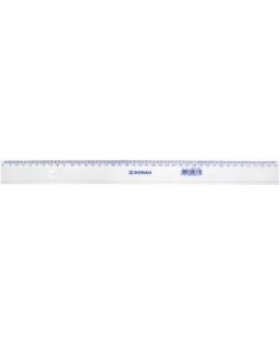 Linijka DONAU, 40cm, transparentna