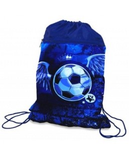 Worek szkolny DONAU Soccer Style, 42x32cm, niebieski