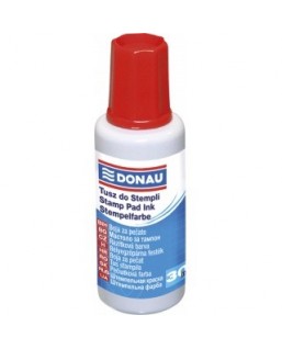 Tusz do pieczątek DONAU, 30ml, czerwony