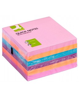 Zestaw bloczk¢w samoprzylepnych Q-CONNECT, 76x76mm, 6x80 kart., mix kolor¢w