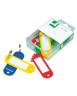 Zawieszki na klucze Q-CONNECT, 58x20mm, 6szt., mix kolor¢w