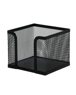 Pojemnik na karteczki Q-CONNECT Office Set, metalowy, czarny