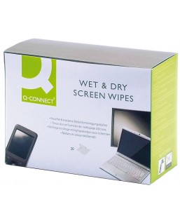 Chusteczki do czyszczenia ekran¢w TFT/LCD Q-CONNECT, 2x20szt.