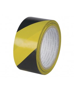 Tama ostrzegawcza Q-CONNECT, 48mm, 20m, czarno-¾¢ta