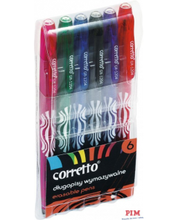 Długopis wymazywalny CORRETTO GR-1204 komplet 6szt. 160-2078